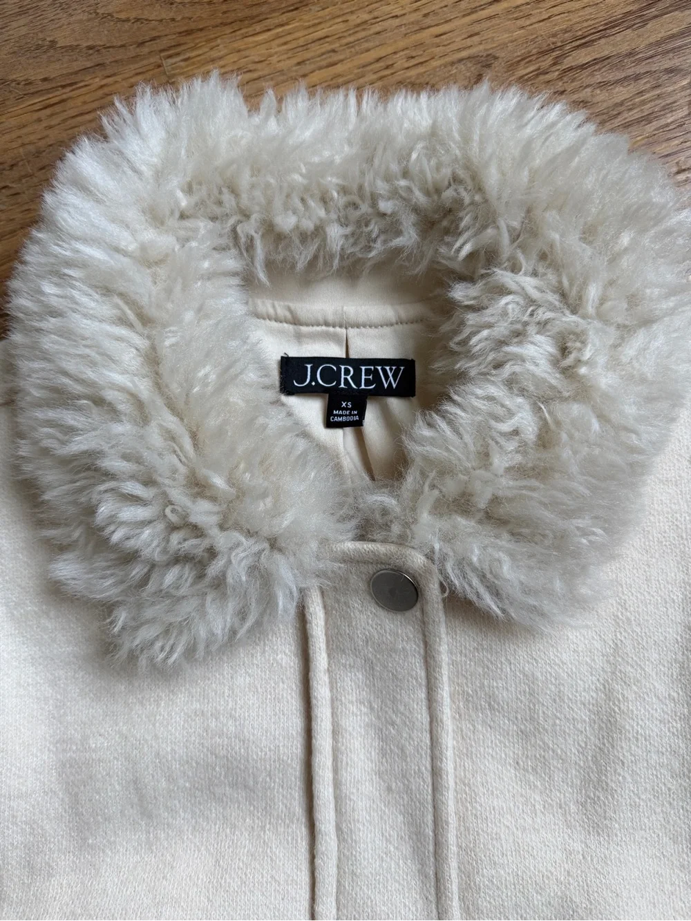 Cream Jcrew flight jacket XS